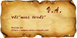 Vámosi Arnó névjegykártya